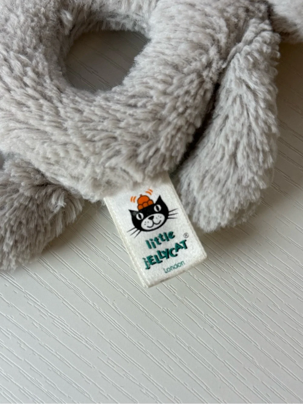 Jellycat Bashful Kitty Gray Ring Rattle